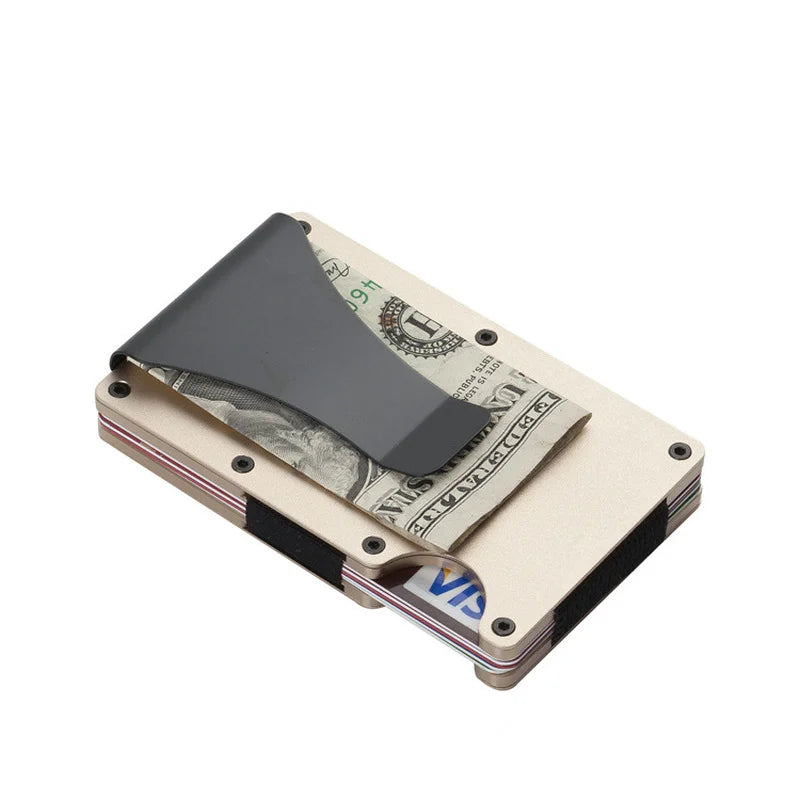 RFID Aluminium Credit Card Holder Wallet Slim with Metal Clip