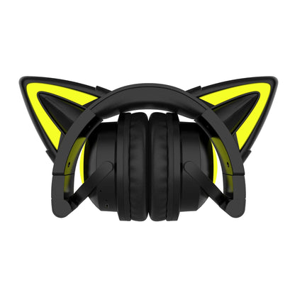 RGB Cat Ear Wireless Headsets with Mic 7.1 Stereo Music Bluetooth 5.0 Headset