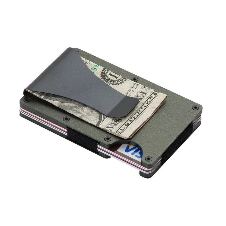 RFID Aluminium Credit Card Holder Wallet Slim with Metal Clip